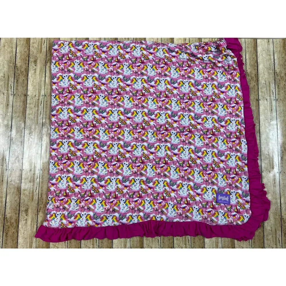 Posh Peanut Lisa Frank Angel Kitty Luxe Patoo Bamboo Blanket 60x60